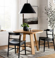 2pk Kaysville Curved Back Wood Dining Chair Black - Threshold designed with Studio McGee