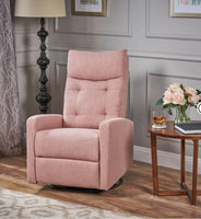 Woodglen Contemporary Glider Swivel Recliner Light Blush - Christopher Knight Home: Nursery-Suitable, Plush Comfort LPEU841968