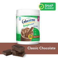 Glucerna Hunger Smart Powder, shake protéiné pour diabétique, chocolat classique 110 g