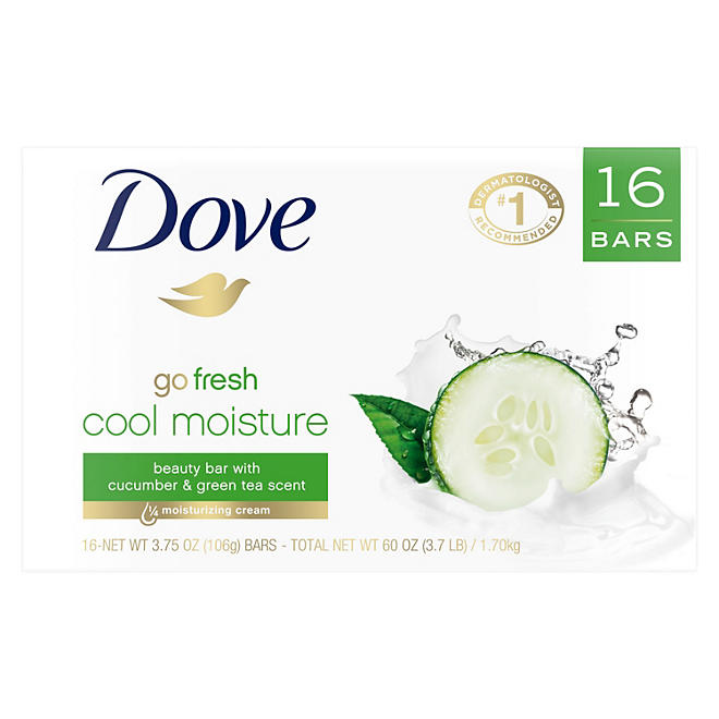 Dove Go Fresh Beauty Bar, Cool Moisture (3.75 oz., 1 ct.)