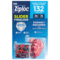 Ziploc – Pack Varié de Sacs Congélation à Glissière (76 sacs, 1L)