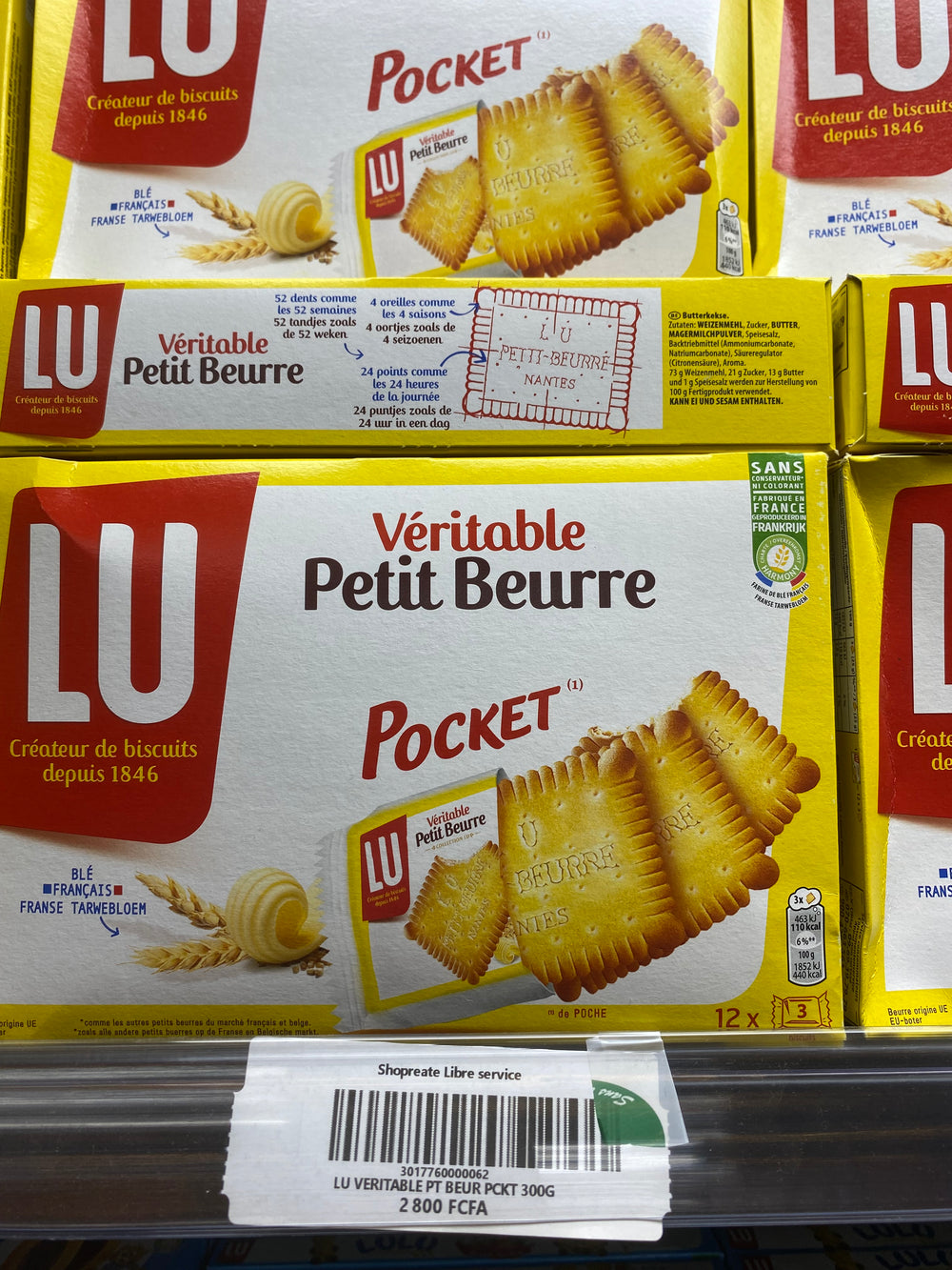 Lu Véritable petit Beurre Pockrt 300g