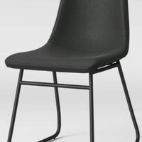 Bowden Faux Leather Dining Chair Dark Gray - Threshold