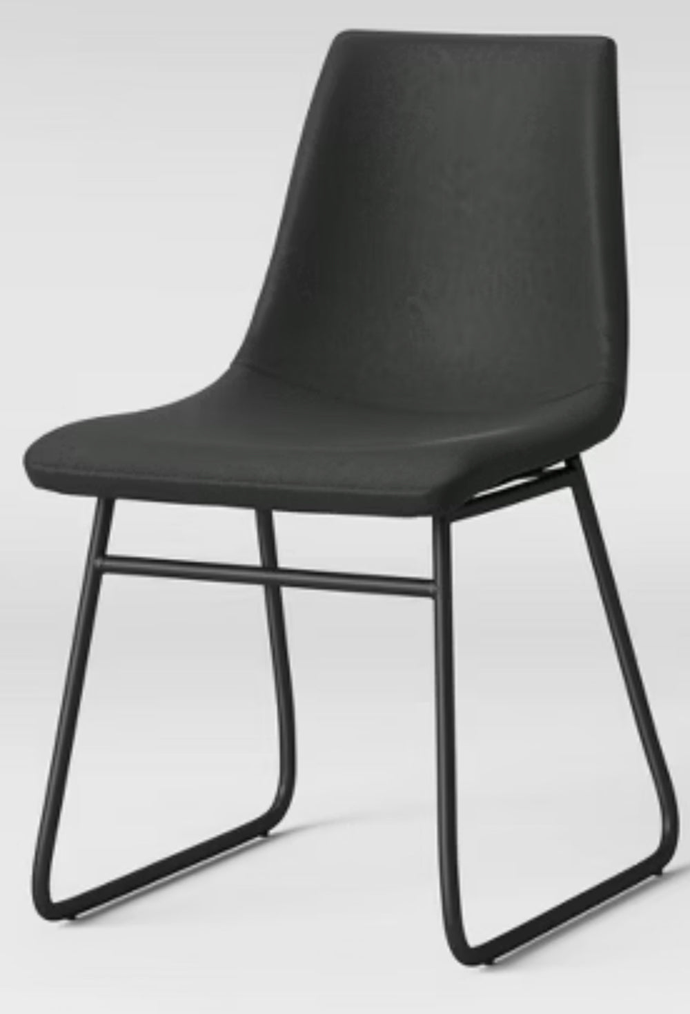 Bowden Faux Leather Dining Chair Dark Gray - Threshold