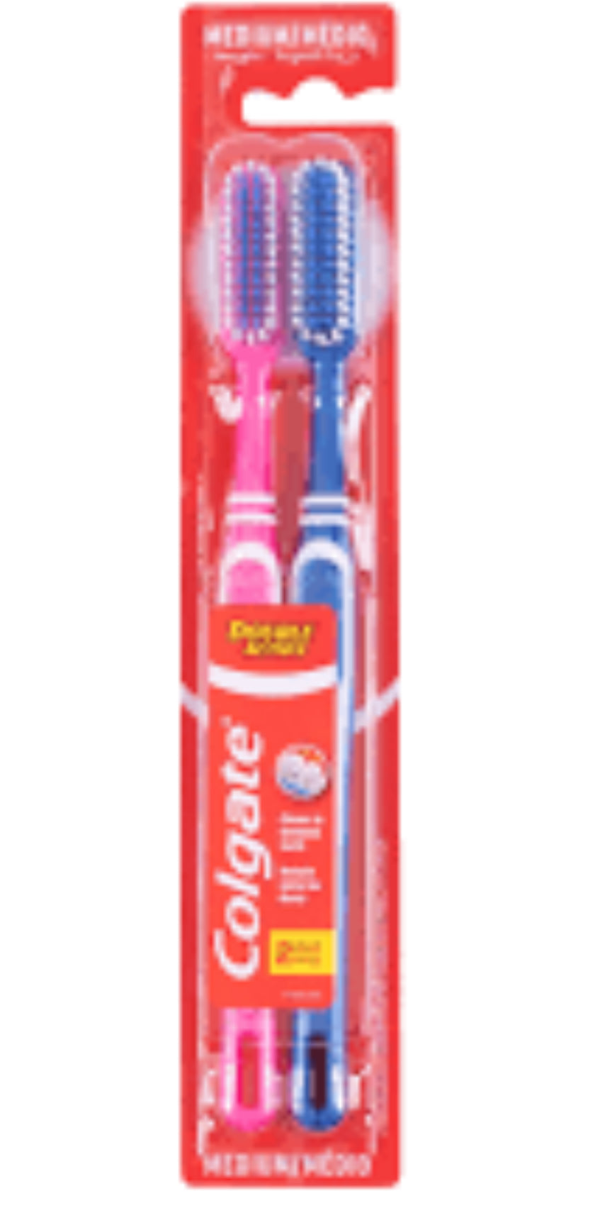 Brosse à dent moyenne à double action
