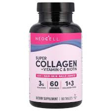 Super Collagen, + Vitamin C & Biotin, 180 TabletsDLC: 08/2026