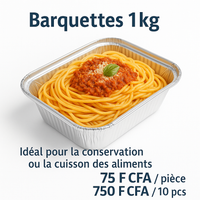 
              Barquettes en aluminium (1 kg) 10 pcs
            