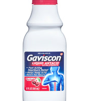 Gaviscon Extra Strength Liquid Antacid for Heartburn Relief, Cherry, 12 Oz