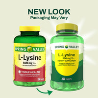 Spring Valley L-Lysine Dietary Supplement Tablets for Tissue Health, 500 mg, 250 Count