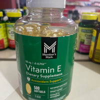 Member's Mark Vitamin E Softgels, 180 mg, 500 ct.11/26