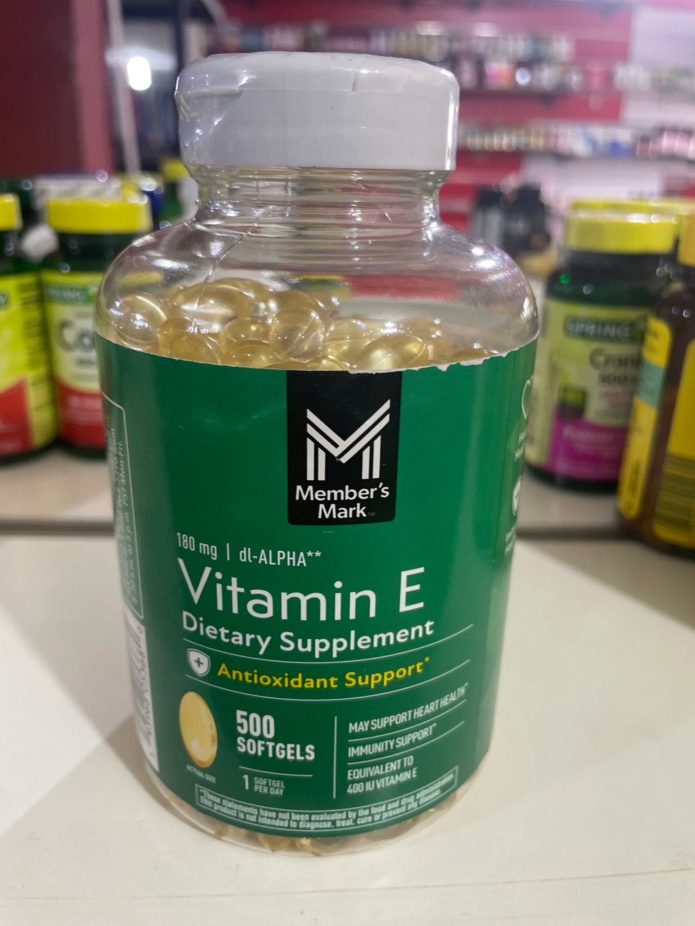 Member's Mark Vitamin E Softgels, 180 mg, 500 ct.11/26
