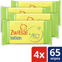 Zwitsal Lingettes Lotion 4X65Pc