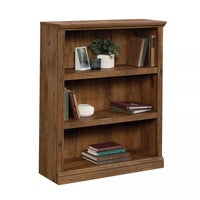 
              44" 3 Shelf Bookcase Vintage Brown - Sauder: Mid-Century Modern, MDF, Metal Hardware
            