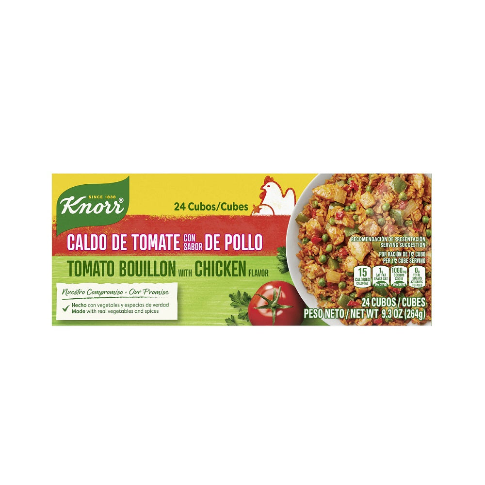 Knorr Bouillon Cubes Tomato & Chicken – 24 ct