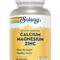 Solaray Calcium Magnesium Zinc – 100 gélules végétales DLC: 09/2028