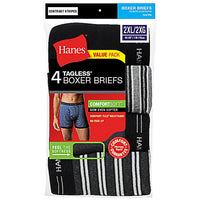 
              Hanes 2XL Tagless Striped Ringer Boxer Briefs 4 pk
            