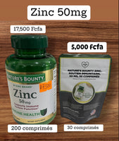 
              MCI **Nature's Bounty Zinc 50mg, Immune Support & Antioxidant Supplement, Promotes Skin Health 30 tablets
            