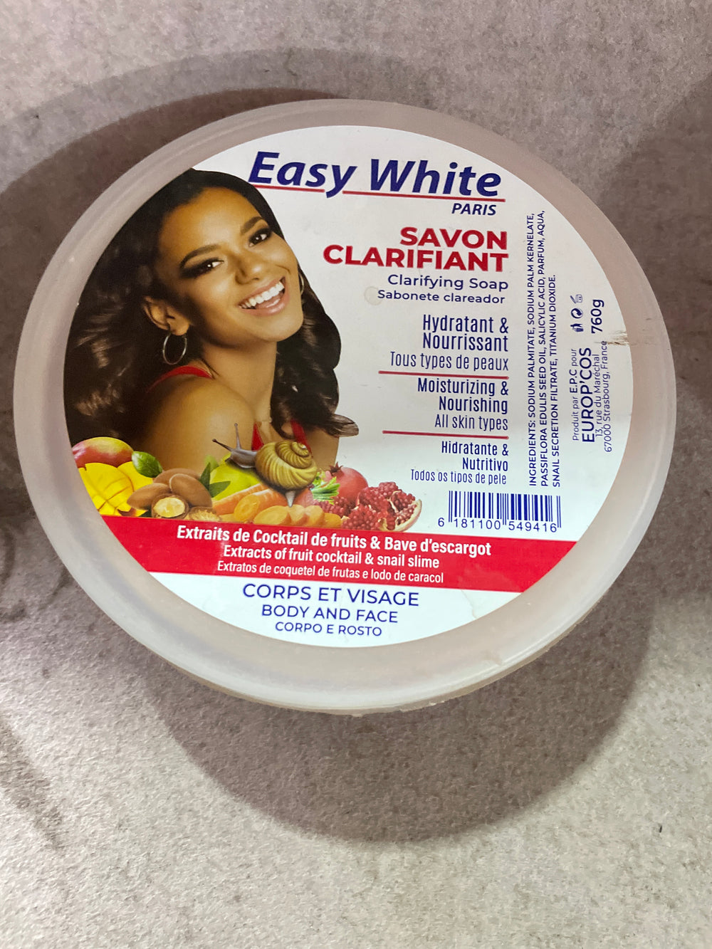 Easy White Paris Savon Clarifiant (760g) DLC: Oct27
