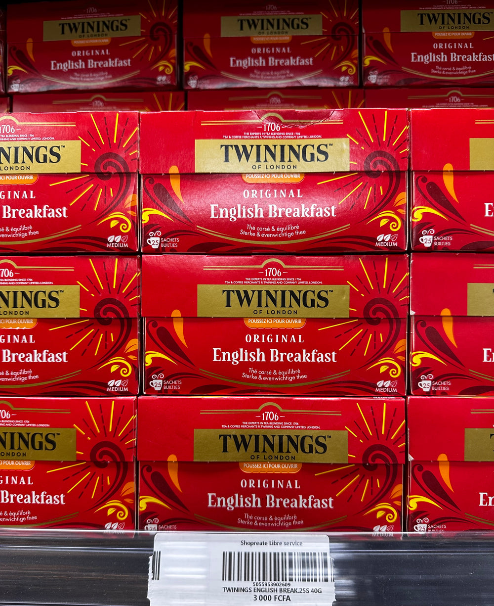 TWININGS OF LONDON ORIGINAL ENGLISH BREAKFAST 25 SACHETS 40G