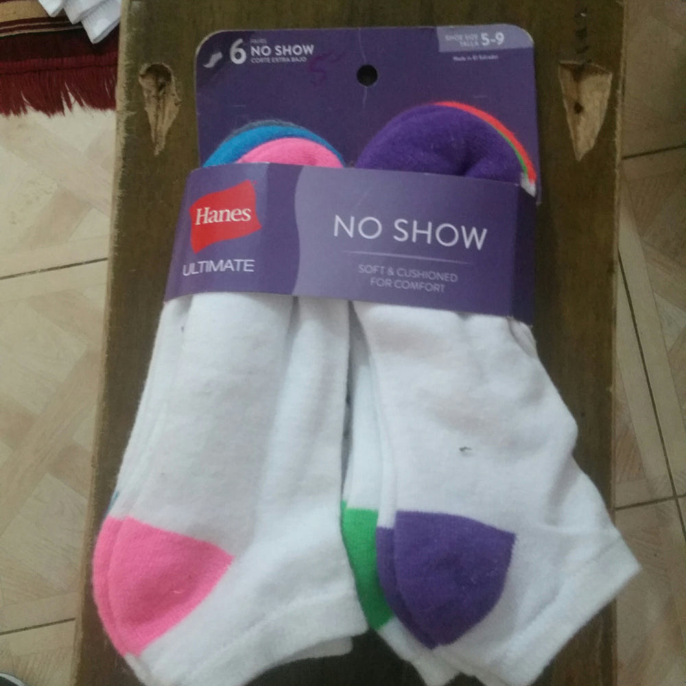 HANES ULTIMATE 6 PACK  WOMENS SOCKS SIZE 5-9