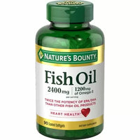 gélules d'huile de poisson Nature's Bounty Double Strength 2400 Mg 90 Ct DLC: Août26