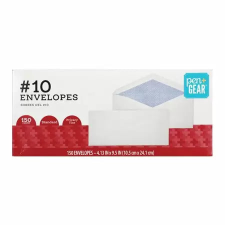 Enveloppes Pen+Gear 1p. Blanc Confidentialité.