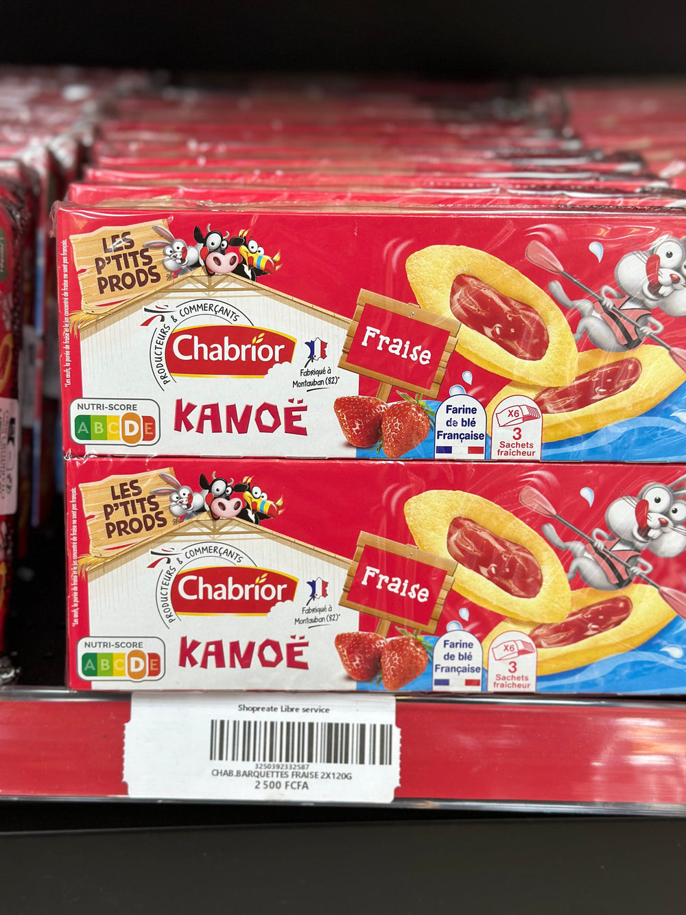CHABRIOR KANOË FRAISE 2X 120G