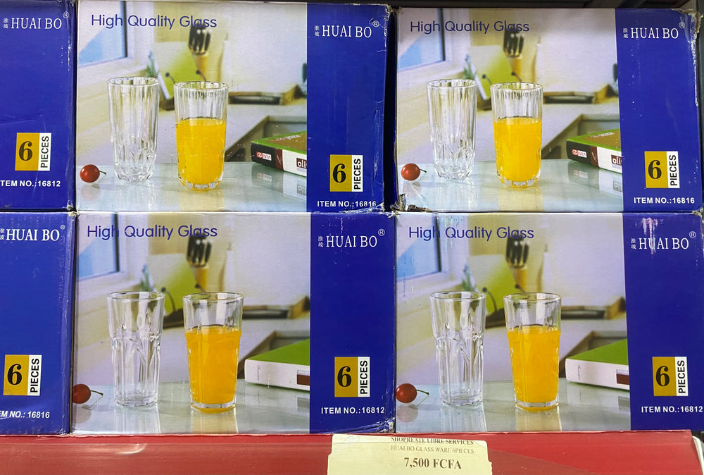 Huai bo Glass ware 6 pièces