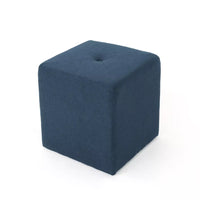 
              Cayla Square Ottoman Navy Blue - Christopher Knight Home: Upholstered Footrest, Wood Frame, No Assembly Required
            