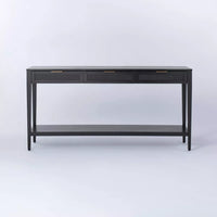 
              East Bluff Woven Drawer Console Table Black - Threshold designed with Studio McGee ( 152.4 cm x 35.5 cm x 76.2 cm)
            