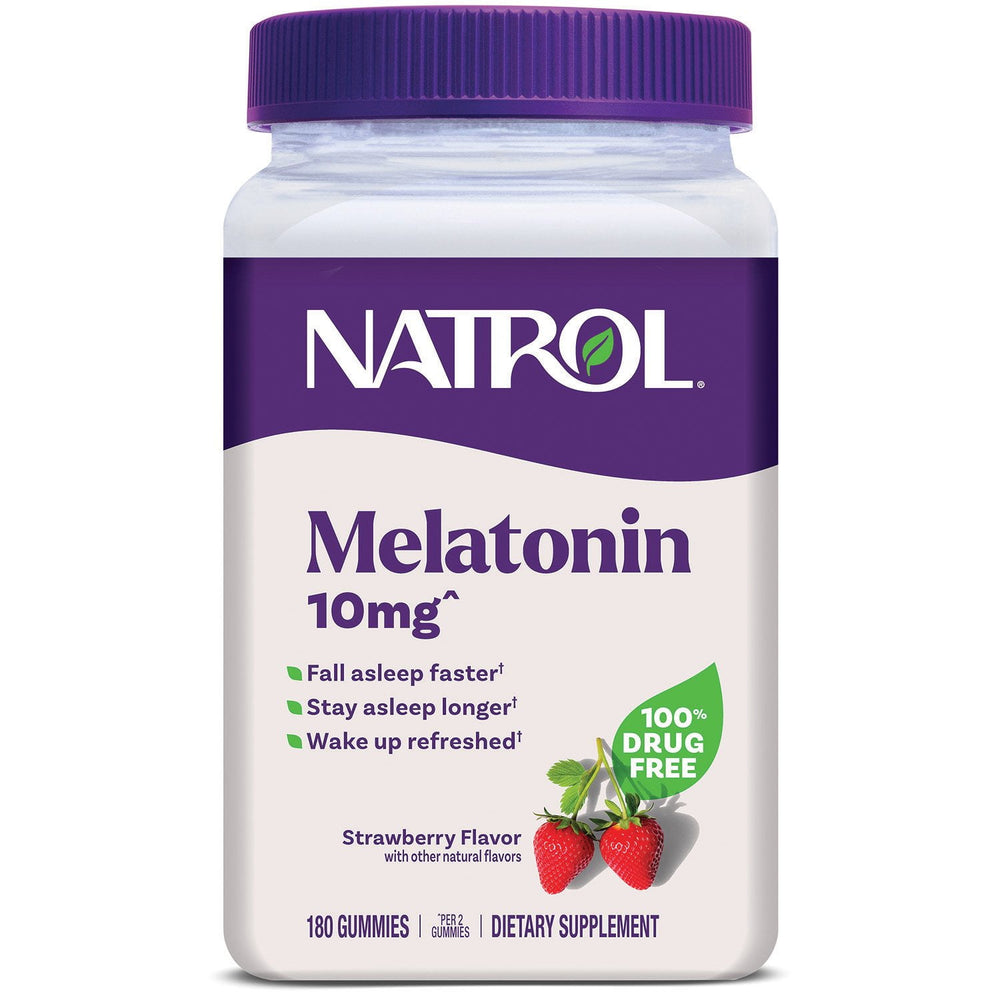 🌙 Natrol Sleep Melatonin 10mg – Gummies Fraise (180 gommes)