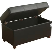 
              Essex Double Storage Ottoman Black - Threshold
            