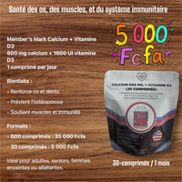 
              Member's Mark 600mg Calcium + D3 Dietary Supplement (30 Ct.)
            