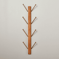 24" Wood & Metal Vertical Wall Rack Brown/Brass - Hearth & Hand with Magnolia
