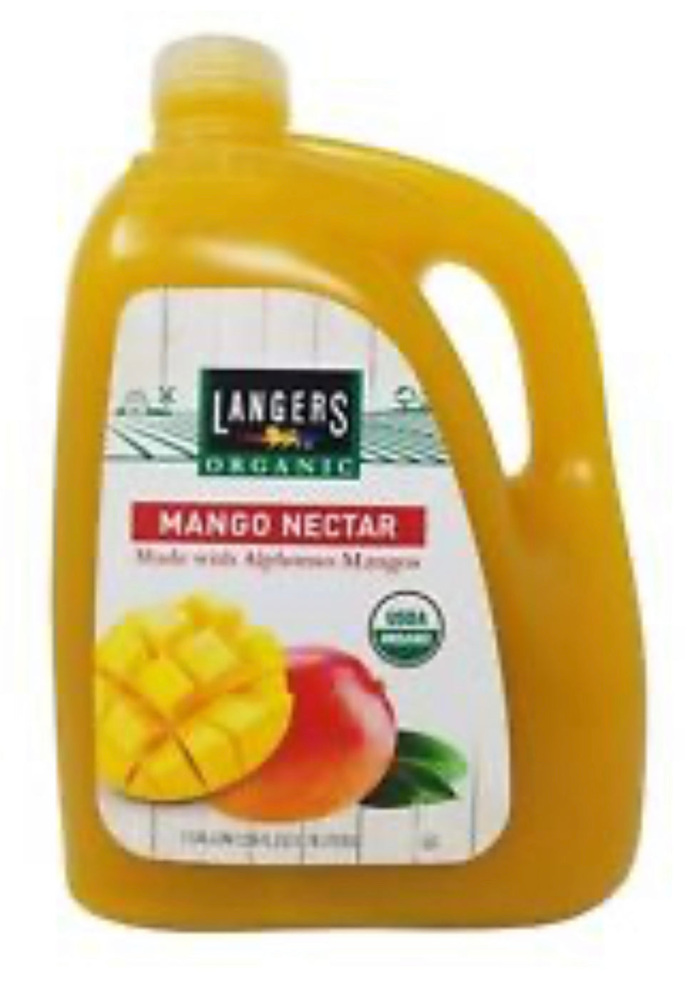 Langers Organic Mango Nectar Juice Made With Alphonso Mangos 1 Gallon 128 FL Oz DLC: 11 Juillet26
