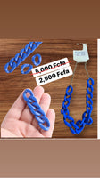 
              chunky blue plastic chain necklace
            