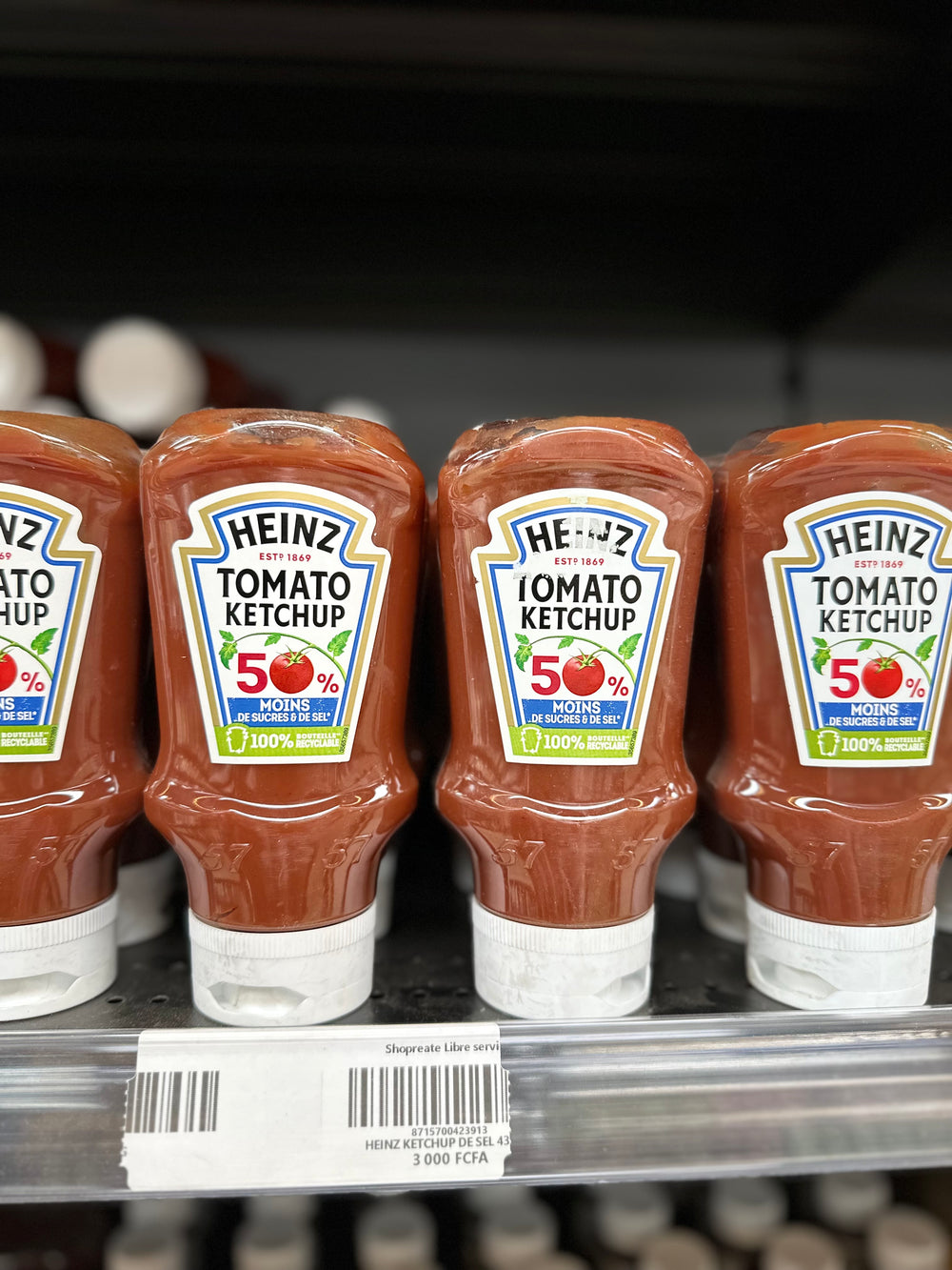 HEINZ TOMATO KETCHUP MOINS DE SUCRE ET SEL