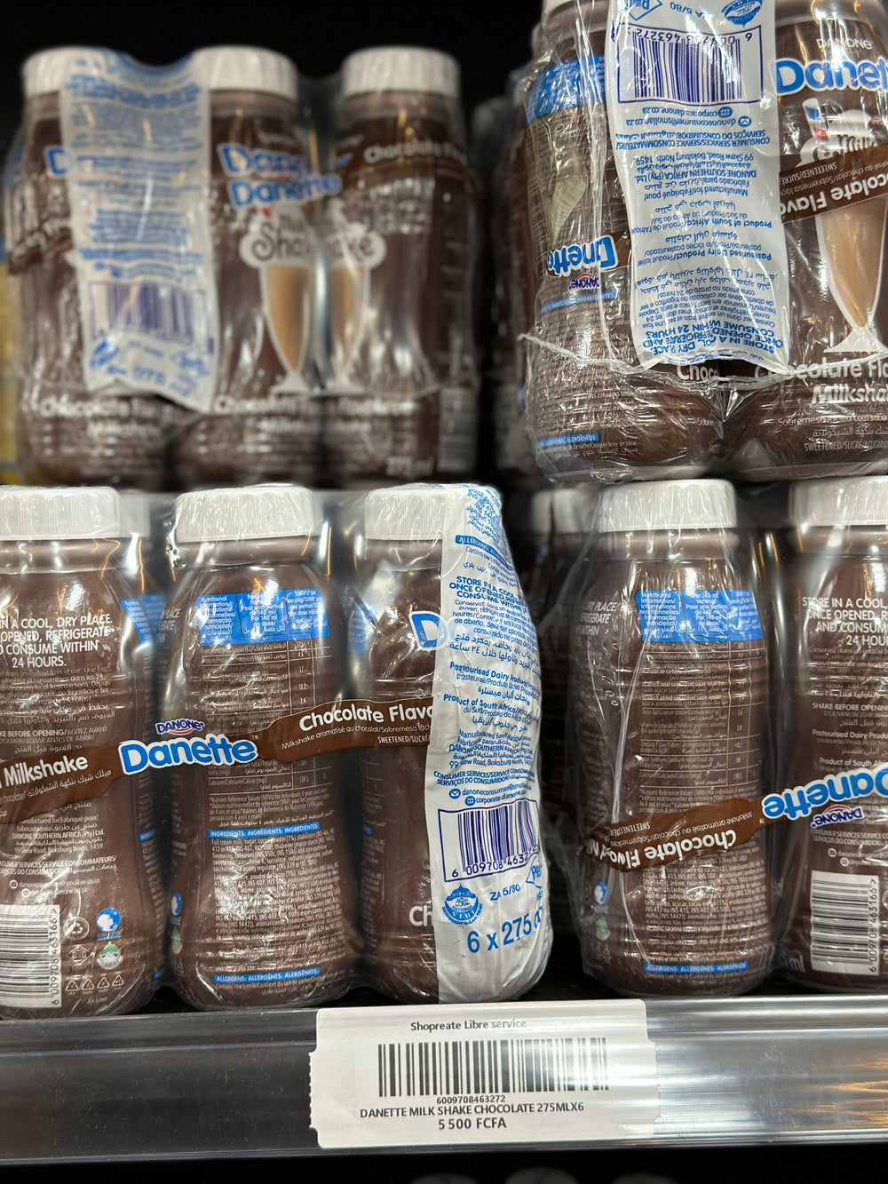 DANETTE MILK SHAKE CHOCOLAT 275ML X6