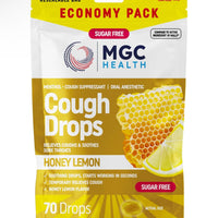 Honey Lemon Sugar Free Cough Drops for Adults, Sore Throat Relief, Throat Calm & Throat Lozenges 10pcs