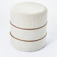 Catalina Mudcloth Round Ottoman - Threshold designed with Studio McGee