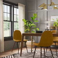 
              Copley Dining Chair Mustard (FA) - Threshold: Mid-Century Modern, Upholstered, Metal Legs
            