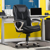
              Amplify Executive Mesh Office Chair Black - Serta: Ergonomic, Adjustable Height, Swivel, Reclines
            