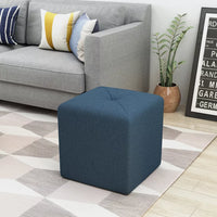 
              Cayla Square Ottoman Navy Blue - Christopher Knight Home: Upholstered Footrest, Wood Frame, No Assembly Required
            