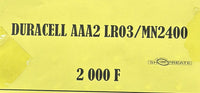 
              DURACELL AAA2 LRO3/MN2400
            