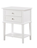 
              Passion Furniture Newton 2-Drawer White Nightstand (28 in. H x 22 in. W x 16 in. D)
            