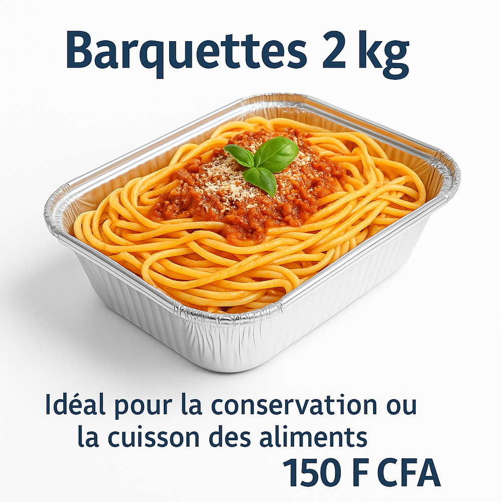 Barquettes en aluminium (2 kg) 10 pcs