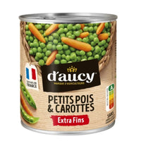 Petits pois carottes extra fins D'AUCY DLC: 06/2028