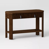 
              46" Laguna Nigel Fluted Wooden Console Table Brown (KD) - Threshold designed with Studio McGee (116,8 cm L x 38,1 cm P x 76,2 cm H)
            
