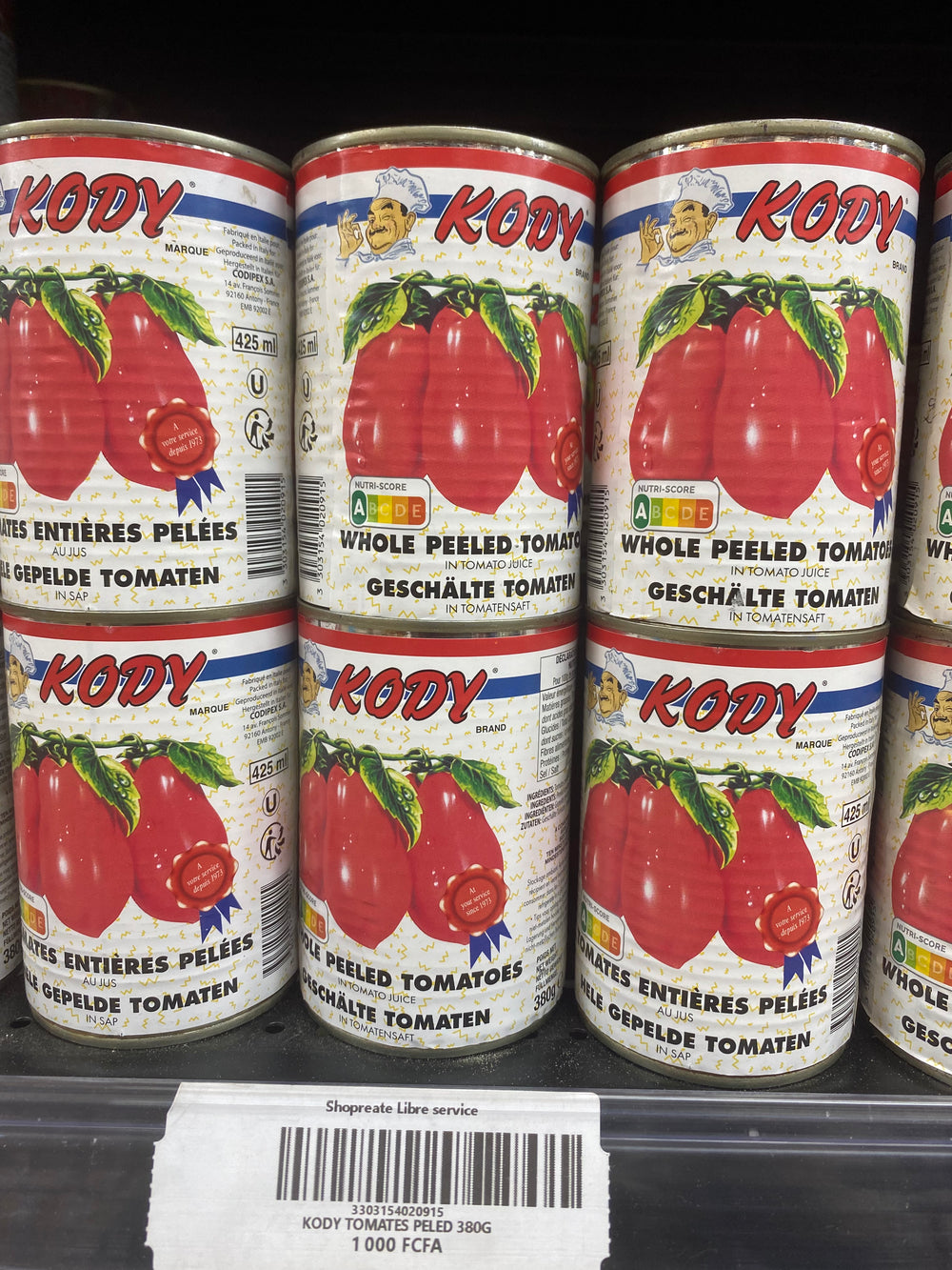 KODY TOMATES PELED 380G