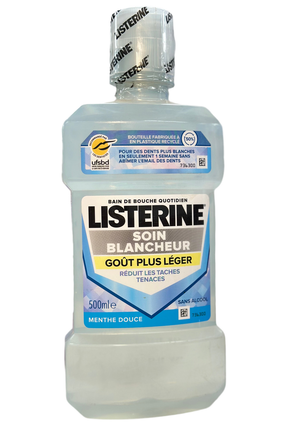 LISTERINE BLANCHEUR GOÛT PLUS LEGER 500ML